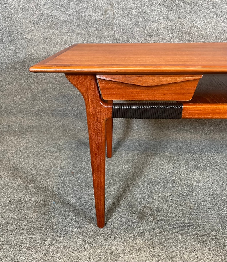 Vintage Danish Mid Century Modern Teak Coffee Table image 2