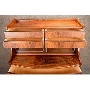 Vintage Danish Mid Century Modern Rosewood Secretary Desk by Falsig Mobler image 5