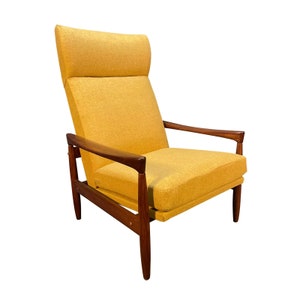 Vintage Danish Mid Century Modern Teak Kolding Lounge Chair by Erik Wortz image 1