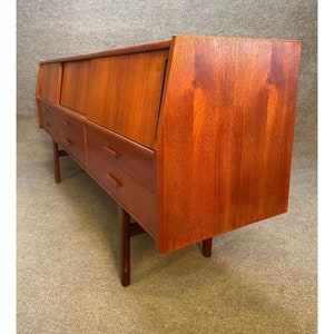 Vintage Danish Mid Century Modern Teak Credenza image 10