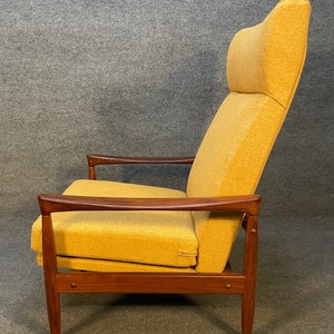 Vintage Danish Mid Century Modern Teak Kolding Lounge Chair by Erik Wortz image 4