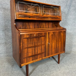 Vintage Danish Mid Century Modern Rosewood Secretary Desk image 6