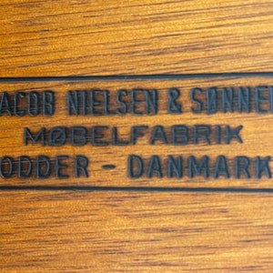 Vintage Danish Mid Century Modern Teak Coffee Table by Jacob Nielsen & Sonner image 9