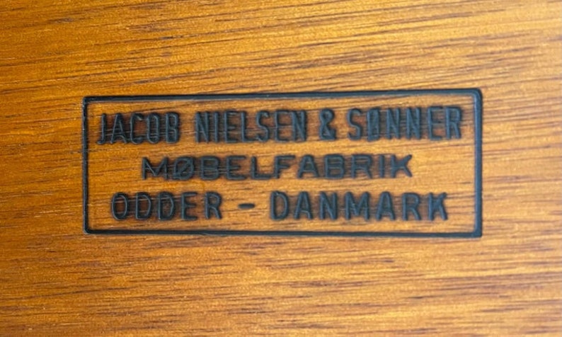 Vintage Danish Mid Century Modern Teak Coffee Table by Jacob Nielsen & Sonner image 9
