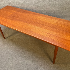 Vintage Danish Mid Century Modern Teak Drop Leaf Coffee Table image 7