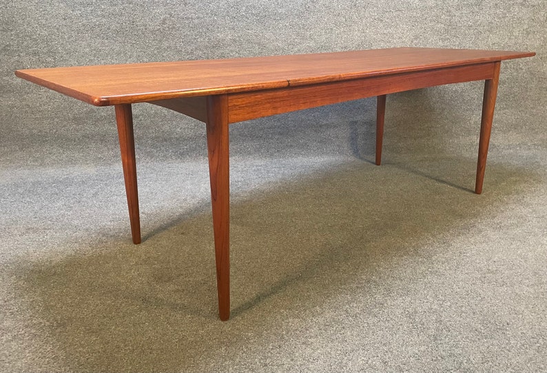 Vintage Danish Mid Century Modern Teak Drop Leaf Coffee Table image 5