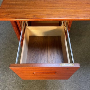 Vintage Danish Mid Century Modern Teak Executive Desk Model 15 by Goran Strand image 4
