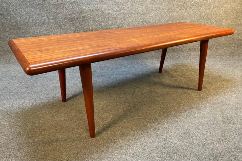 Vintage Danish Mid Century Modern Teak Coffee Table by Jacob Nielsen & Sonner image 6