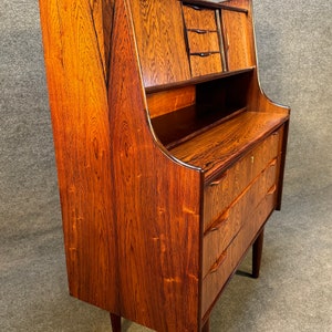 Vintage Danish Mid Century Modern Rosewood Secretary Desk image 3