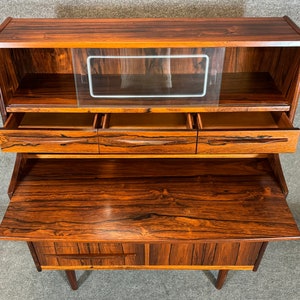 Vintage Danish Mid Century Modern Rosewood Secretary Desk image 2