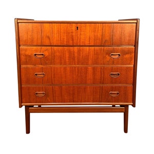 Vintage Danish Mid Century Modern Teak Dresser Vanity Attributed to Peter Hvidt image 1