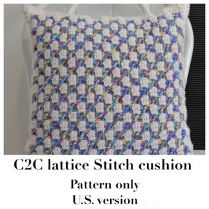 C2C lattice Stitch Cushion Pattern