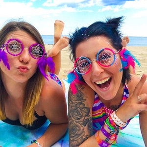 Purple Sky DreamCatcher Glasses, DreamCatcher Eyewear, Rave Glasses, EDM Glasses, EDM Gear, Festival Gear