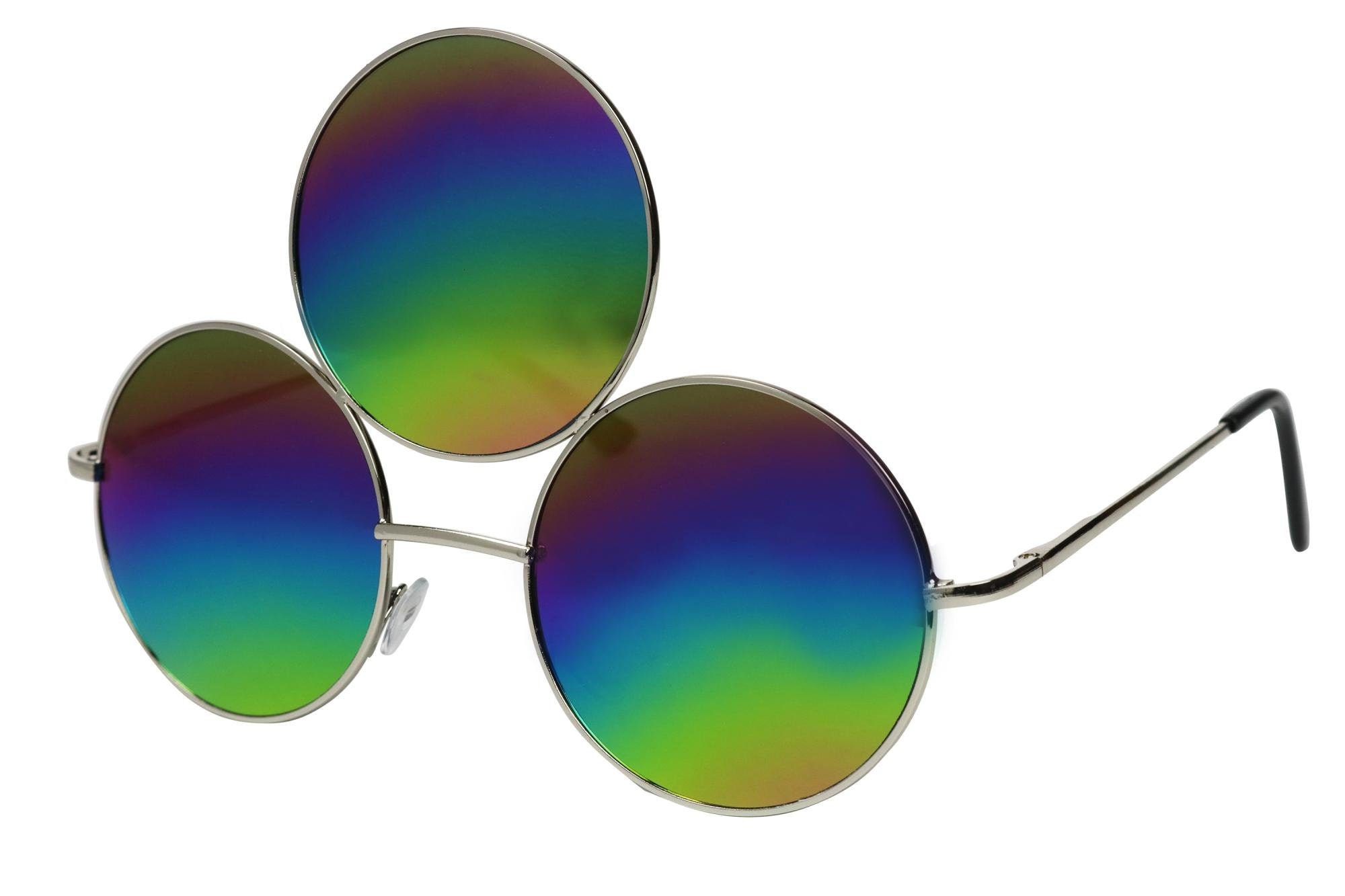 Amazon.com: Rainbow Mirror Lens Round Circle Metal Frame Womens Sunglasses  Silver : Clothing, Shoes & Jewelry