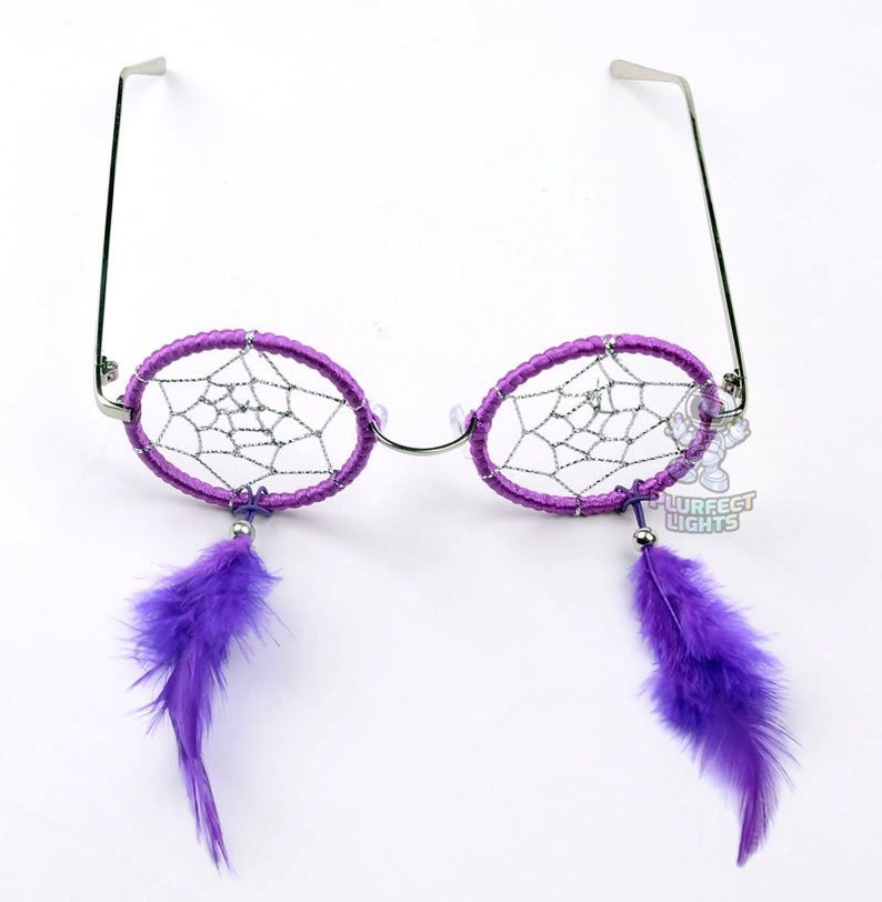 Purple Sky DreamCatcher Glasses, DreamCatcher Eyewear, Rave Glasses, EDM Glasses, EDM Gear, Festival Gear image 3