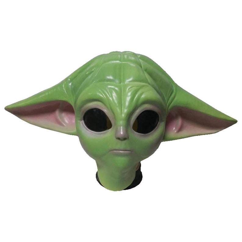Baby Yoda Face Mask Adult Size Latex Teen Costume Cosplay Etsy