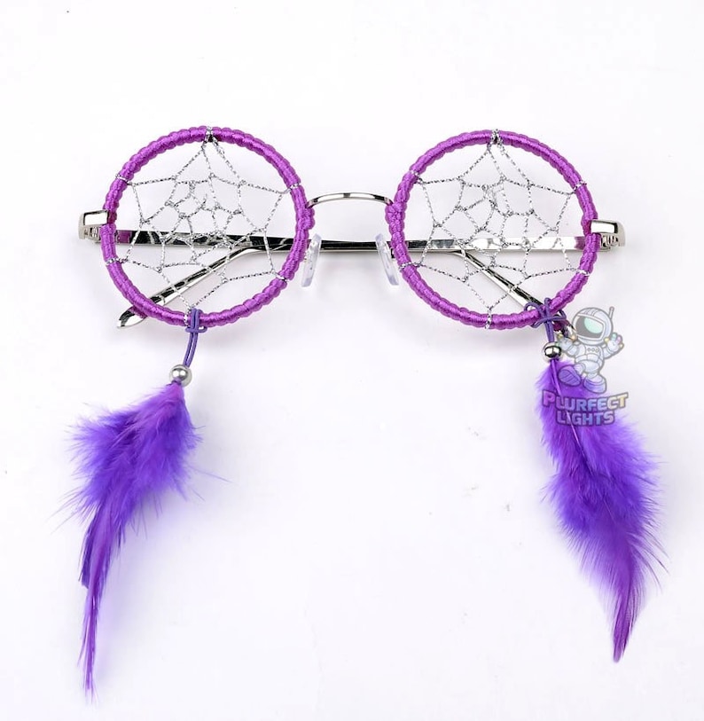 Purple Sky DreamCatcher Glasses, DreamCatcher Eyewear, Rave Glasses, EDM Glasses, EDM Gear, Festival Gear image 2