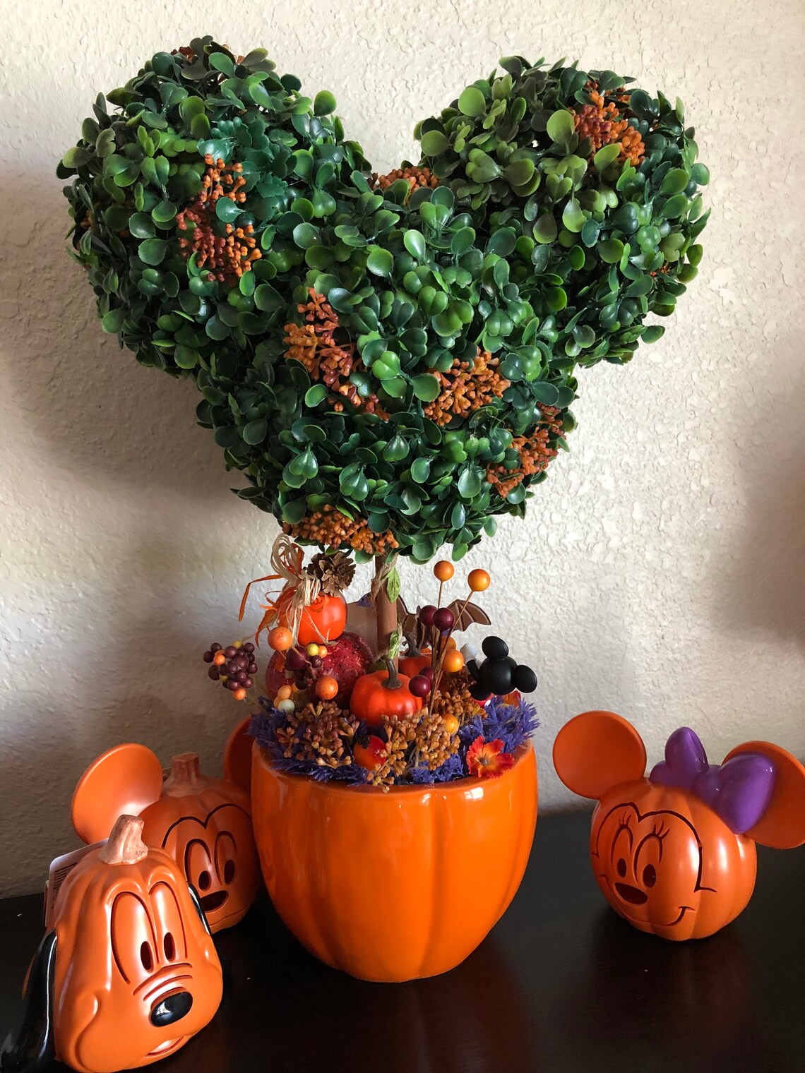 Mickey Halloween Topiary Disney Halloween Topiary Mickey | Etsy