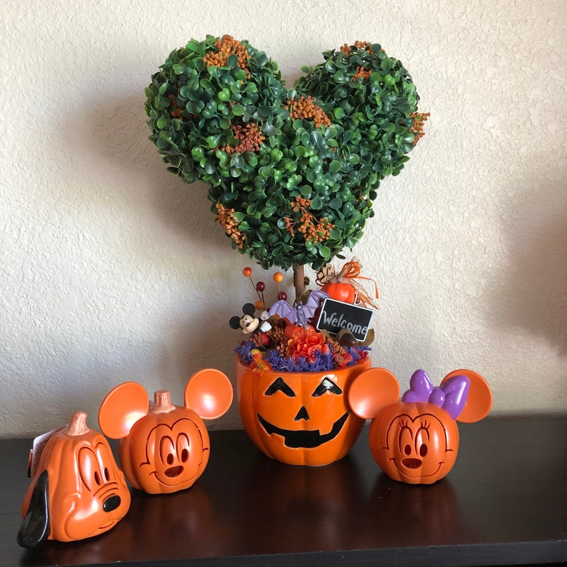 Mickey Halloween Topiary Disney Halloween Topiary Mickey | Etsy
