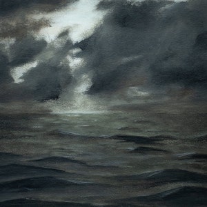 On the Yesterdays Limited Edition Fine Art Giclee Print | Storm Waves Clouds Rain Windy Sea Lowcountry