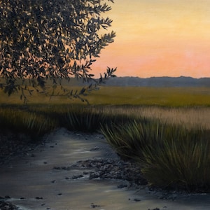 Splendour in the Grass Limited Edition Fine Art Giclee Print | Museum Quality Oil Painting Marsh Scene Lowcountry Sunset Pluff Mud Sunrise