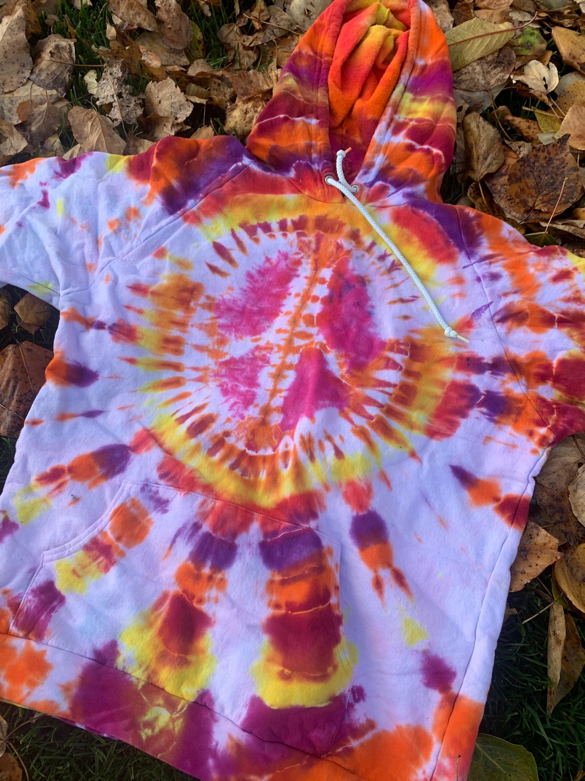 Tie dyed hoodie XL Etsy