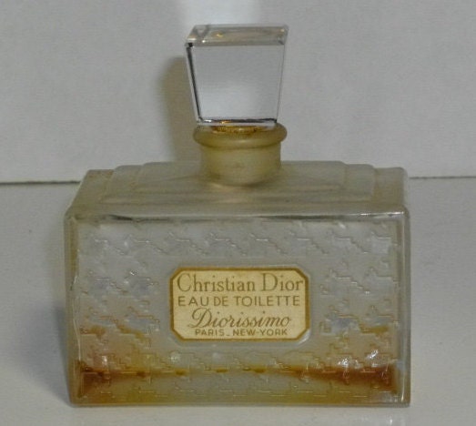 1950's CHRISTIAN DIOR “Diorissimo” Perfume BACCARAT BOTTLE in PINK BOX  *SEALED
