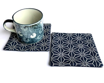 Coasters in Traditional Japanese Asanoha Fabric