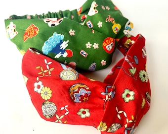 Handmade Hairband / Headband / Turban in Japanese Fabrics