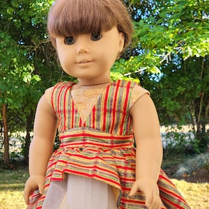18&quot; Doll Clothes; 1 Piece; Holiday Fancy Dress with Heart Shaped Back, AG size