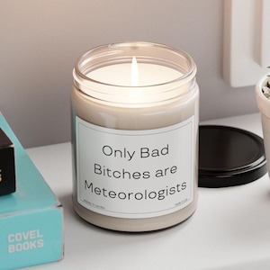 Meteorologist Gift Candle for Weatherman & Weather Woman - Unique News Reporter Weather Predicting Gift - Perfect for Meteorology Lovers