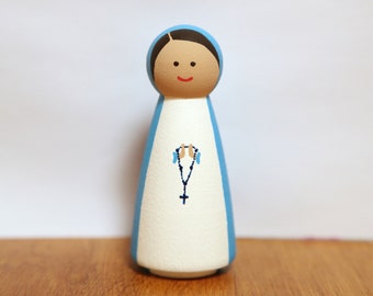 Mary peg doll / Saint peg doll / Catholic / Our Lady / Saint statue