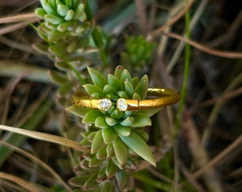 Diamanten ring, gouden ring, gouden sieraden, eenvoudige ring, eenvoudige sieraden, minimaal ontwerp, 5 - 5 1/2 - 6 - 7 - 8 - 8 1/2 - 9 Amerikaanse maat (1570)