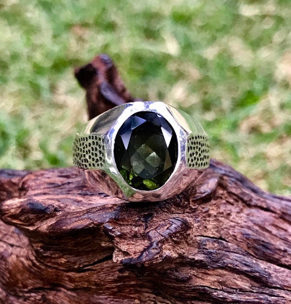 Etsy moldavite best sale ring