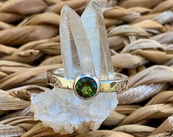 Tourmaline Ring. Silver 925. 5 1/2 US Size (577)