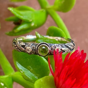 Moldavite Ring. Silver 925. 5 - 6 - 7 - 8 - 9 US Size (1308)