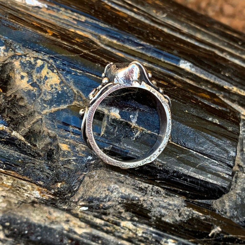 7 12 US Size 443 Silver 925 Moldavite Ring