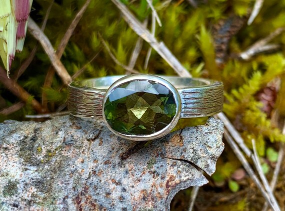 Moldavite Ring. Silver 925. 5 3 4 US Size 816 Etsy