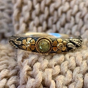 Moldavite Ring. Gold 18k. Silver 925. 5 - 6 - 7 - 8 - 9 US Size (1002)