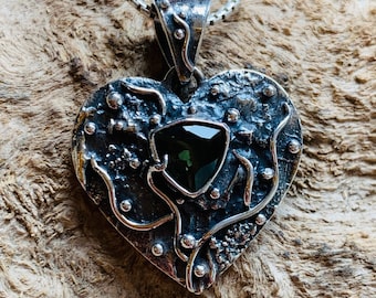 Moldavite Pendant. Silver 925 (1140)