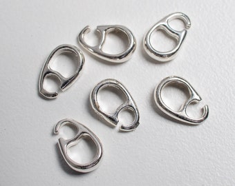 Gancio pendente, 8,5 mm (1 pezzo), Gancio in argento sterling 925 con anello aperto, Pizzico pendente, Supporto pendente, Risultati di gioielli