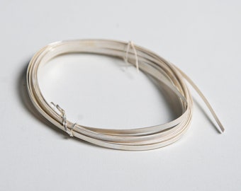 Bezel Flat Wire 0,3x2,2 mm, Handmade Wire, Sterling Silver 925 Strip, Silver Border Strip For Enamelling, Wire For Stone Setting