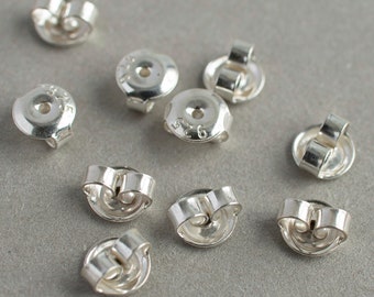 Silber Schmetterlings-Verschlüsse 10 Stück Für Ohrstecker, 7x6 mm Sterling Silber 925 Ohrstecker, Ohrringe Post, Ohrringe Mutter, Schmuck Zubehör