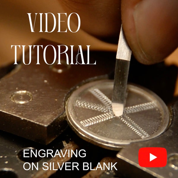 Engraving On Silver Blank Video Tutorial, Video With Radial Engraving Tips, Silversmithing Tutorial, Making Jewelry