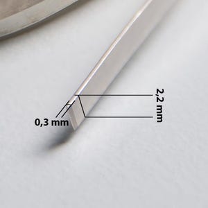 Sterling Silber Draht: Handgemachte 0.3x2.2 mm Schmuck Setting