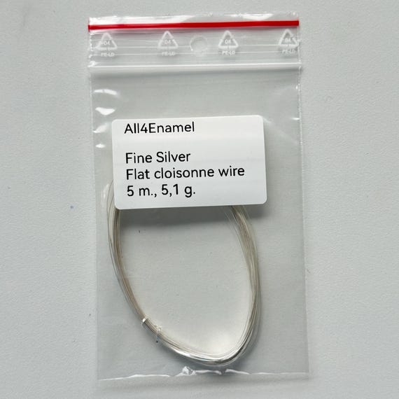 高級銀七宝線：999シルバー、0.6 x 0.1 mm、ソフト、曲げ可能 - 5