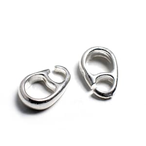 Gancho de plata de ley: Gancho de presión de bucle abierto de 8,5 mm