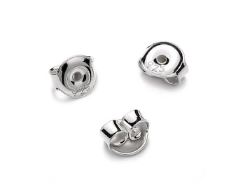 Sterling Silver 10 pcs Butterfly Earring Backs (7x6 mm)