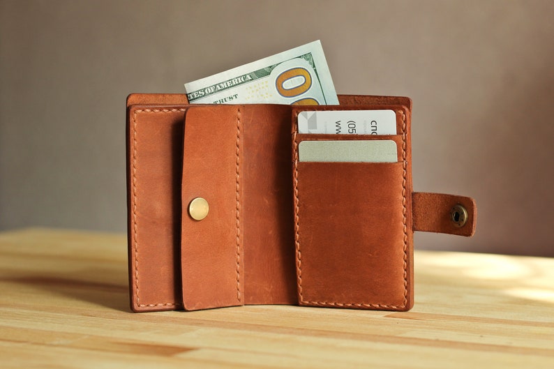 Mens Wallet Leather Wallet Coin Purse Coin Holder Coin Wallet Etsy