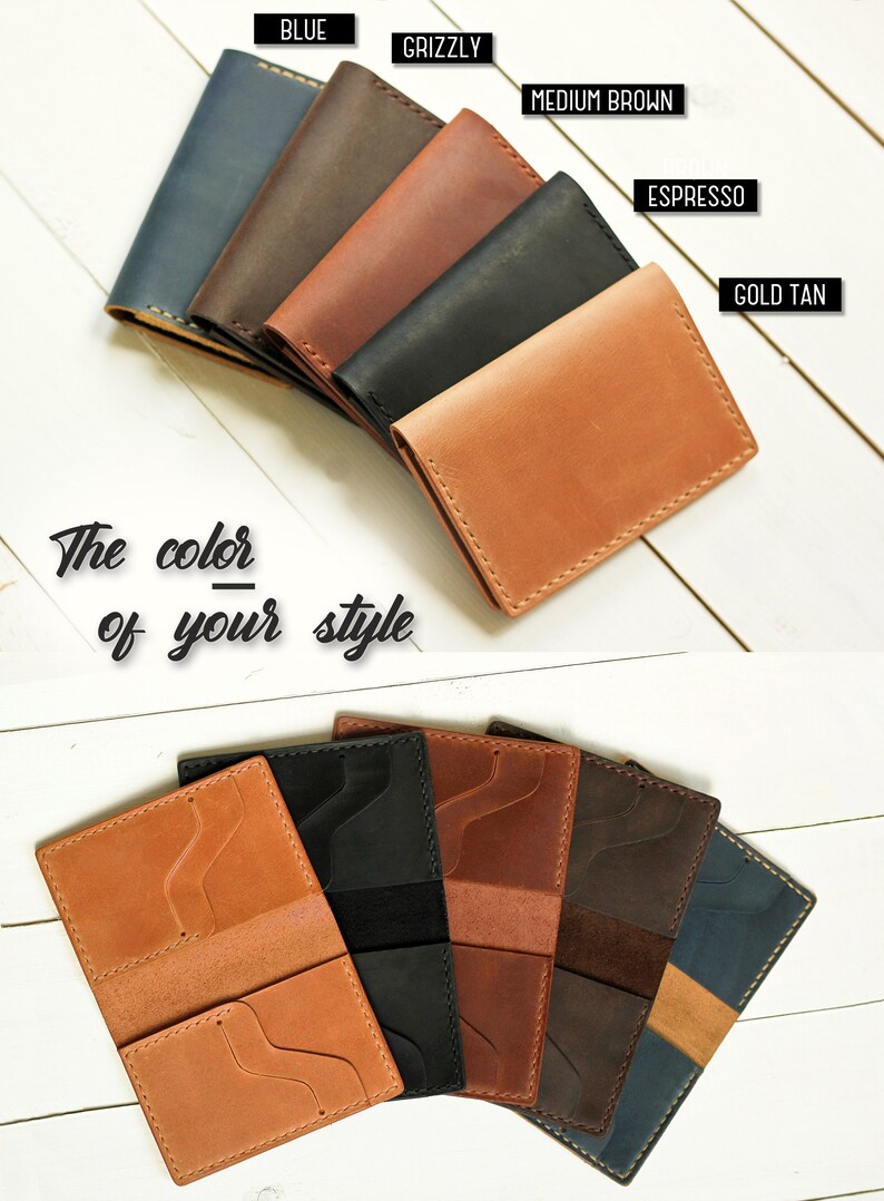 Leather Long Wallet Mens Leather Wallet Mens Wallet Yellow Etsy